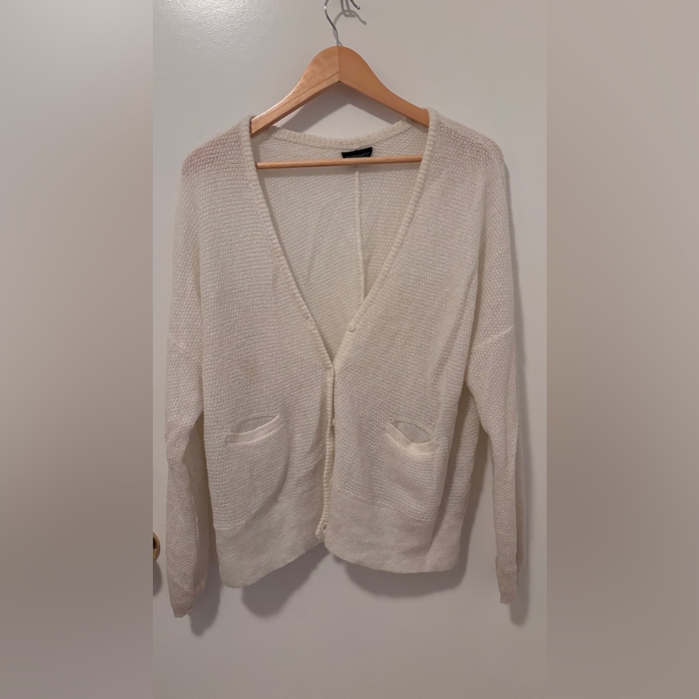 Tops shop white sweater cardigan